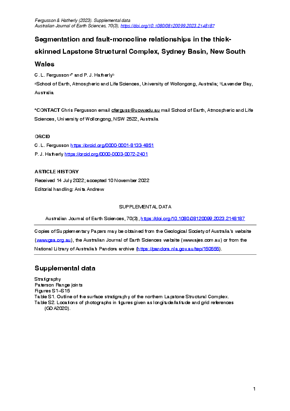 (PDF) Segmentation and fault–monocline relationships in the Lapstone ...