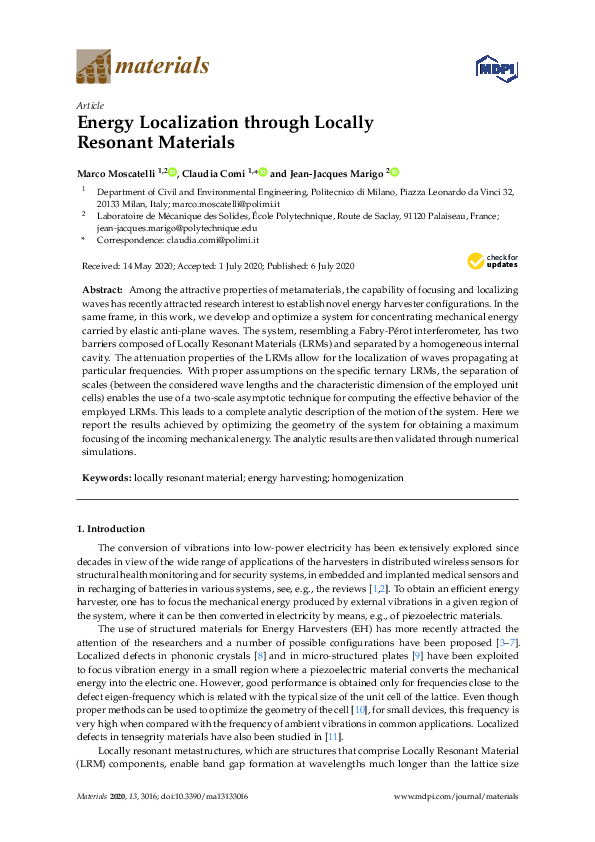 (PDF) Energy Localization through Locally Resonant Materials