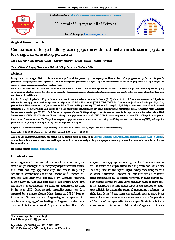 (PDF) Comparison of fenyo lindberg scoring system with modified ...