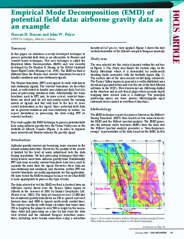 (PDF) Empirical Mode Decomposition (EMD) of Potential Field Data ...