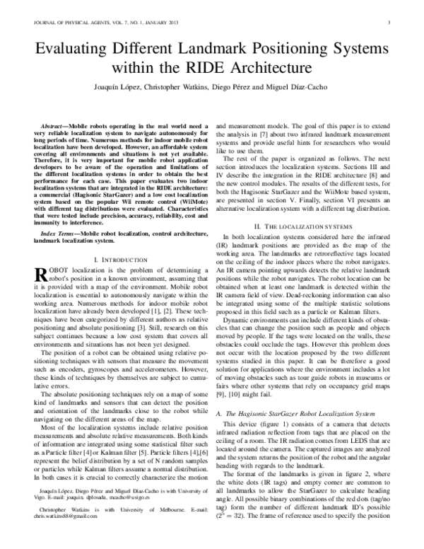 (PDF) Evaluating different landmark positioning systems within the RIDE ...