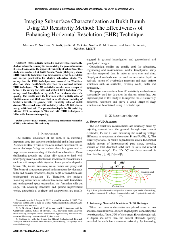 (PDF) Imaging Subsurface Characterization at Bukit Bunuh Using 2D ...