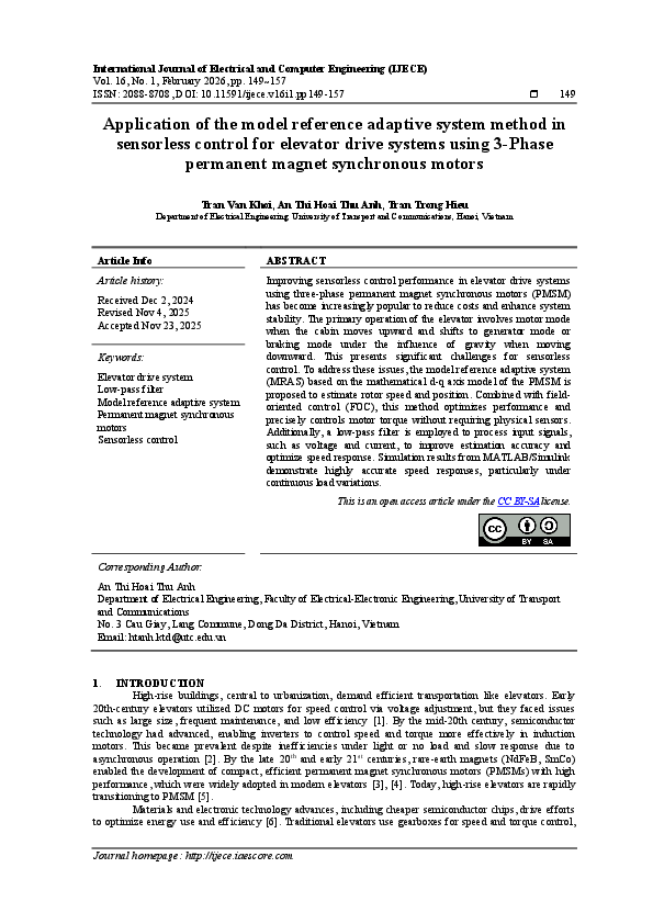 (PDF) Application of the model reference adaptive system method in ...
