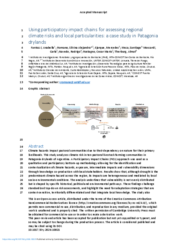 (PDF) Using participatory impact chains for assessing regional climate ...
