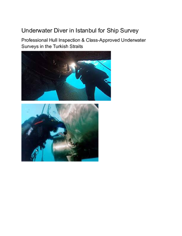 (PDF) Underwater Diver in Istanbul for Ship Survey Professional Hull ...