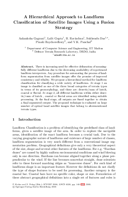 (PDF) A Hierarchical Approach to Landform Classification of Satellite ...