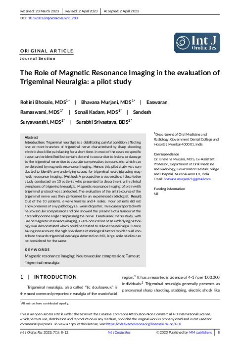 (PDF) The Role of Magnetic Resonance Imaging in the evaluation of ...