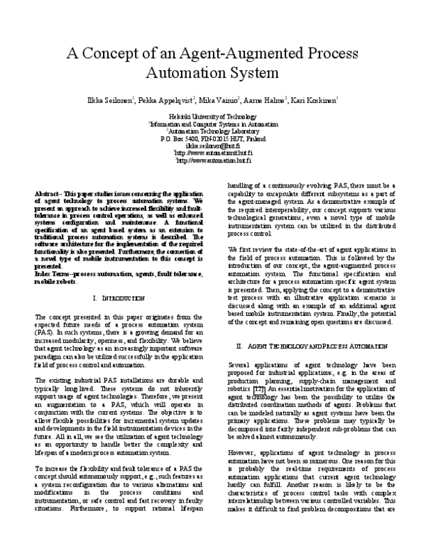 (PDF) A concept of an agent-augmented process automation system