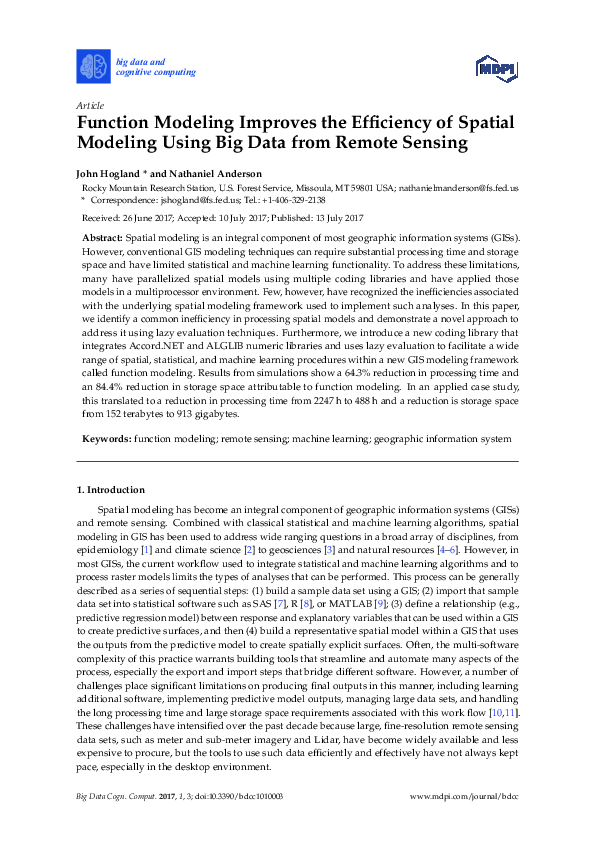 (PDF) Function Modeling Improves the Efficiency of Spatial Modeling ...