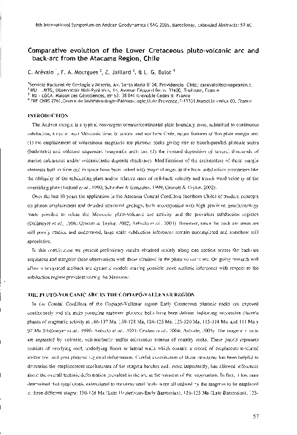 (PDF) Comparative evolution of the Lower Cretaceous pluto-volcanic arc ...