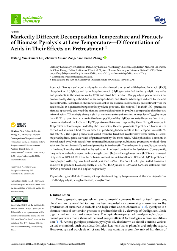 (PDF) Markedly Different Decomposition Temperature and Products of ...