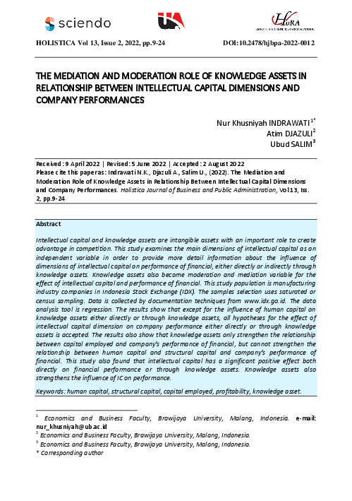 (PDF) The Mediation and Moderation Role of Knowledge Assets in ...