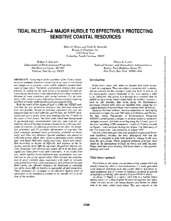 (PDF) Tidal Inlets—A Major Hurdle to Effectively Protecting Sensitive ...