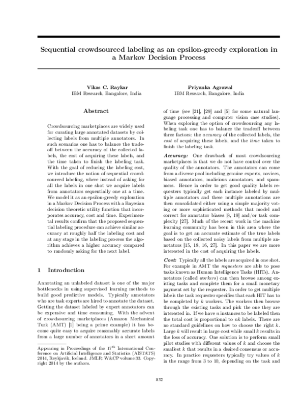 (PDF) {Sequential crowdsourced labeling as an epsilon-greedy ...