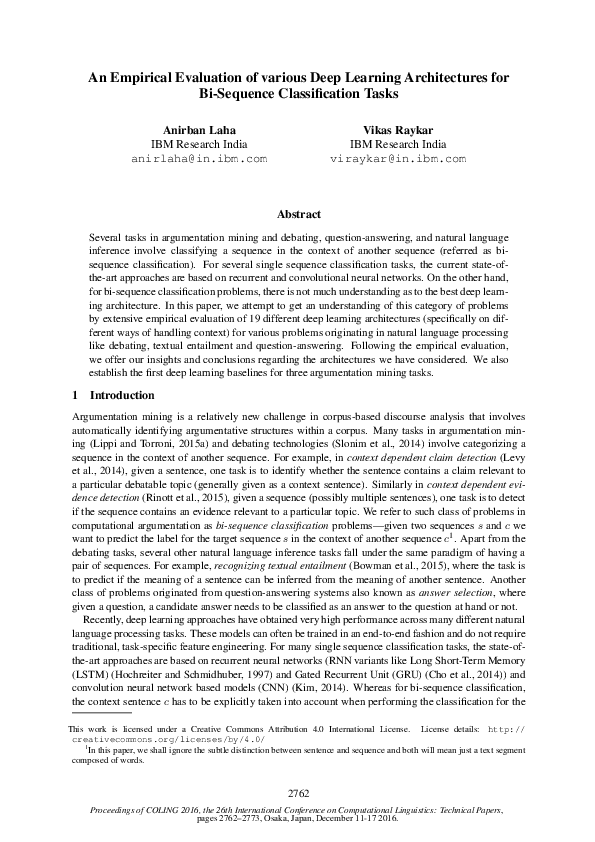 (PDF) An Empirical Evaluation of various Deep Learning Architectures ...