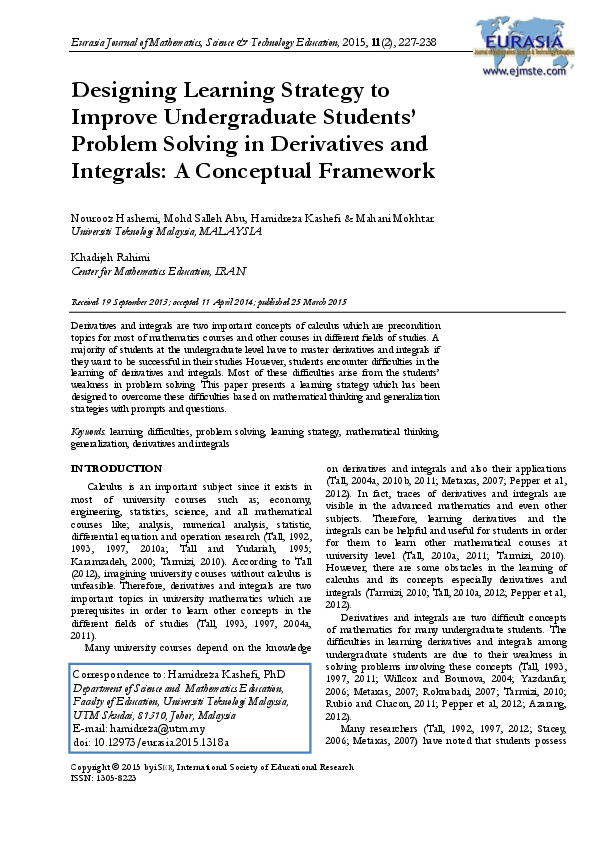 (PDF) Designing Learning Strategy to Improve Undergraduate Students ...