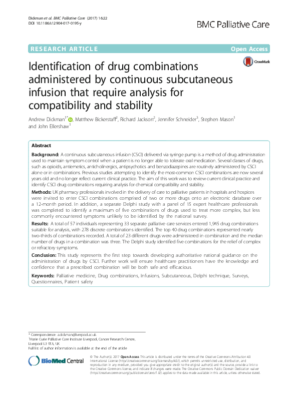 (PDF) Identification of drug combinations administered by continuous ...