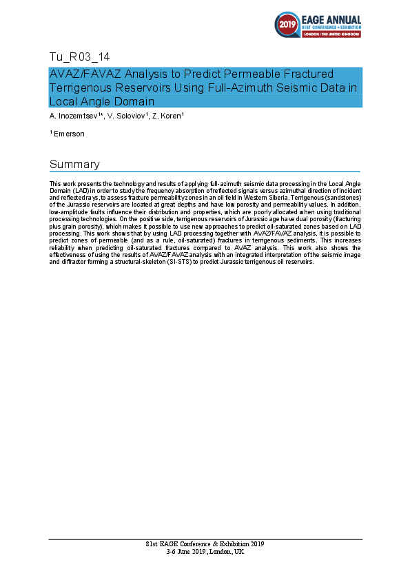 (PDF) AVAZ/FAVAZ Analysis to Predict Permeable Fractured Terrigenous ...