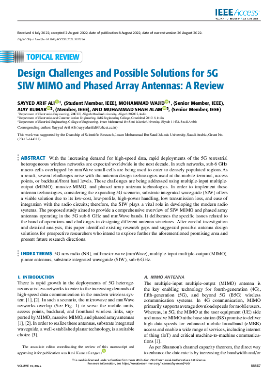 (PDF) Design Challenges and Possible Solutions for 5G SIW MIMO and ...