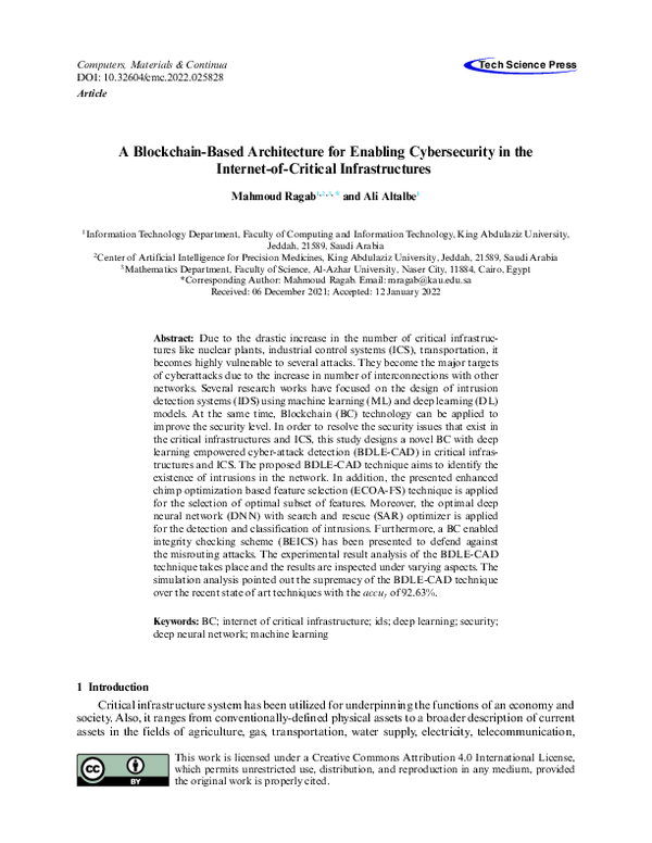(PDF) A Blockchain-Based Architecture for Enabling Cybersecurity in the ...
