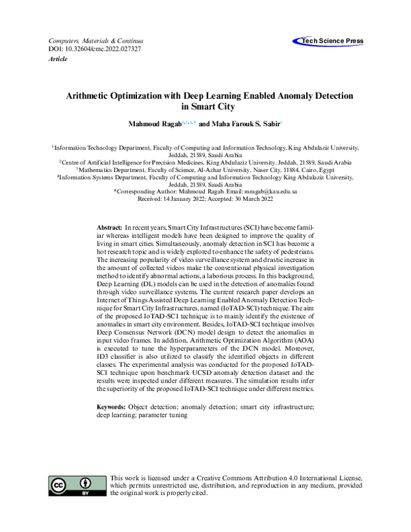 (PDF) Arithmetic Optimization with Deep Learning Enabled Anomaly ...