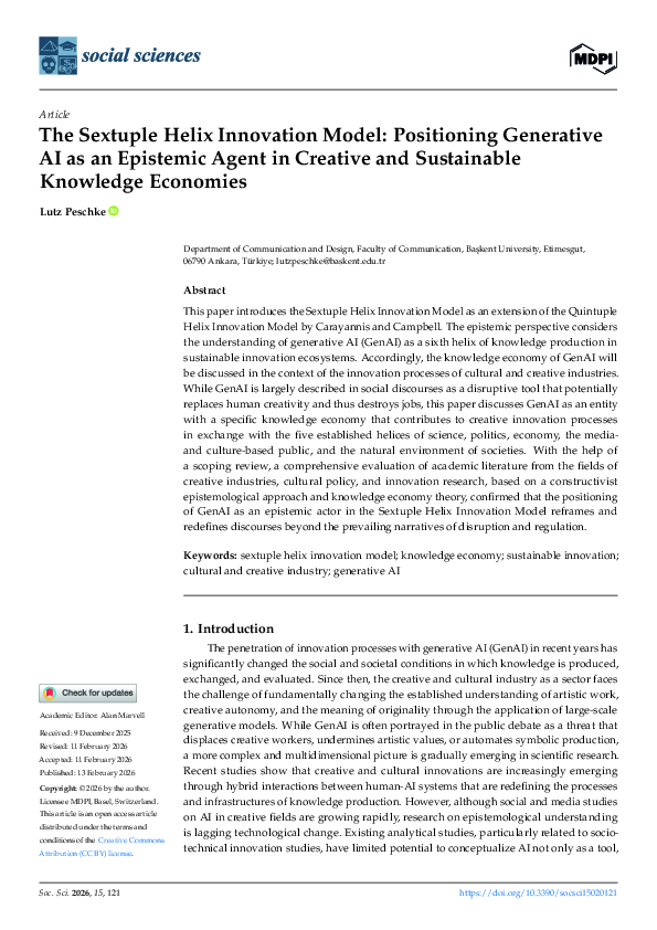 (PDF) The Sextuple Helix Innovation Model: Positioning Generative AI as ...