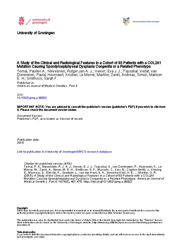 (PDF) A study of the clinical and radiological features in a cohort of ...