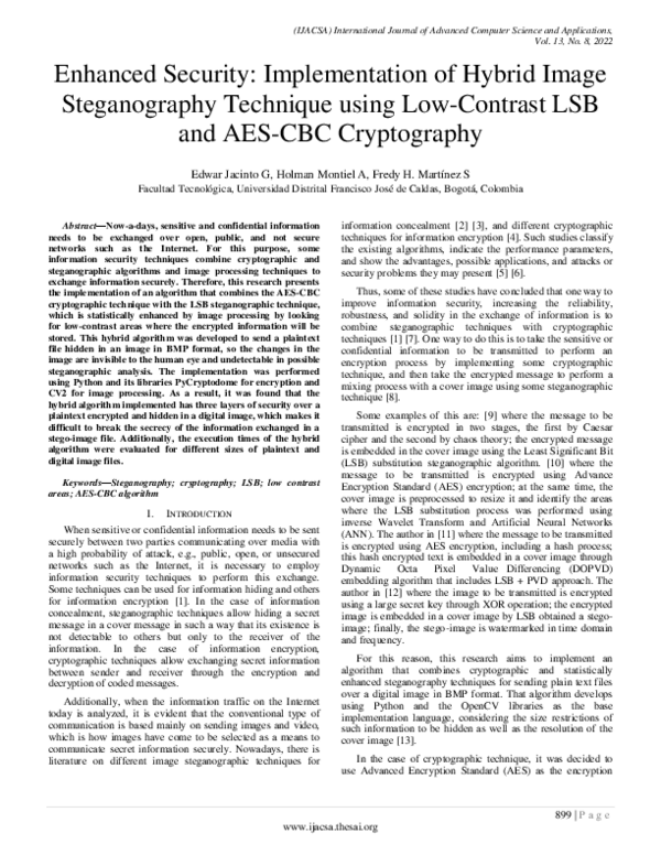 (PDF) Enhanced Security: Implementation of Hybrid Image Steganography ...