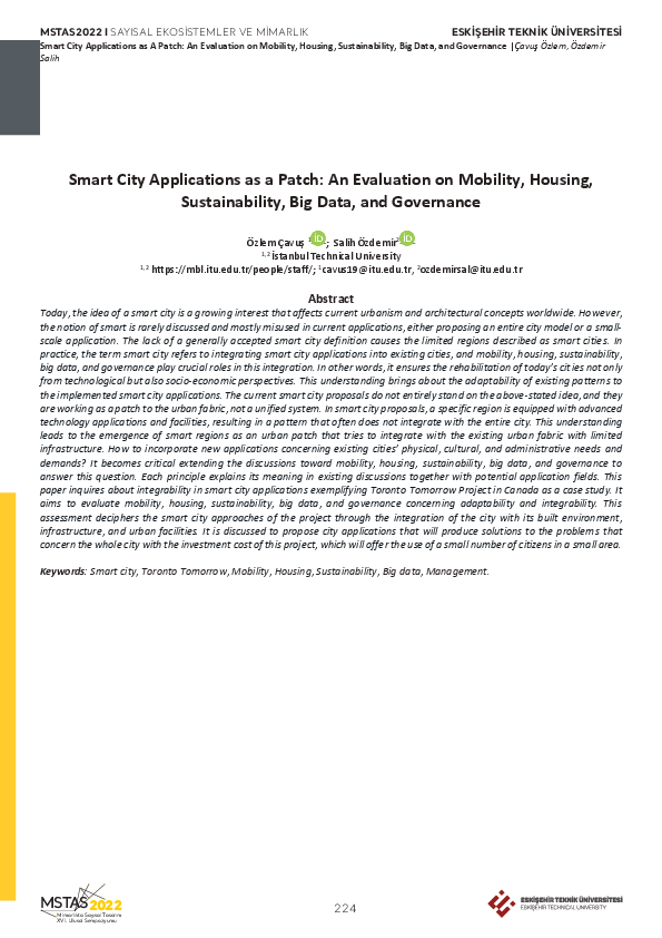 (PDF) Smart City Applications as a Patch: An Evaluation on Mobility ...