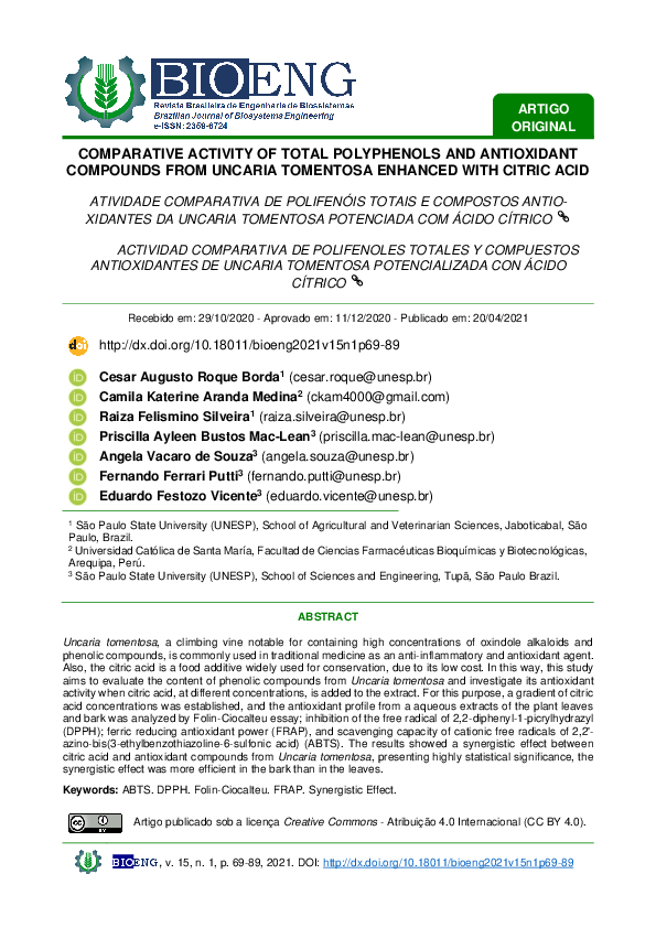 (PDF) Comparative Activity of Total Polyphenols and Antioxidant ...