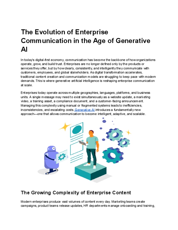 (PDF) The Evolution of Enterprise Communication in the Age of Generative AI