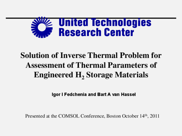 (PDF) Solution of inverse thermal problem for assessment of thermal ...