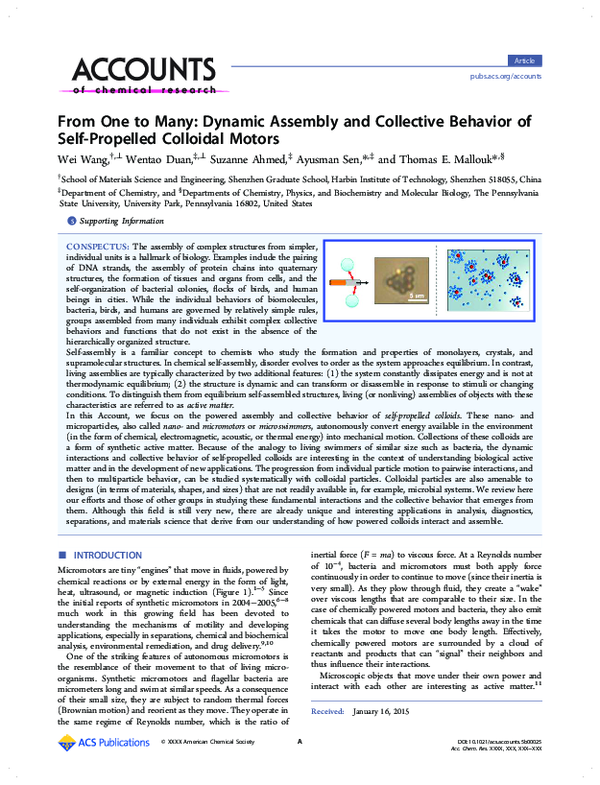 (PDF) From One to Many: Dynamic Assembly and Collective Behavior of ...