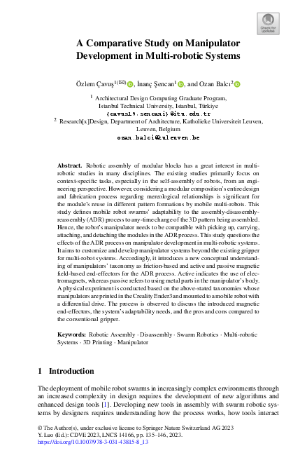 (PDF) A Comparative Study on Manipulator Development in Multi-robotic ...