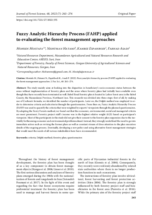 (PDF) Fuzzy Analytic Hierarchy Process (FAHP) applied to evaluating the ...