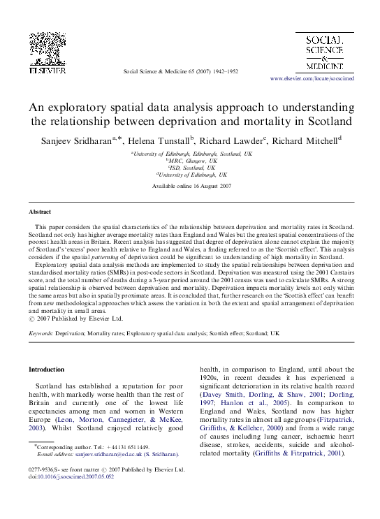 (PDF) An exploratory spatial data analysis approach to understanding ...