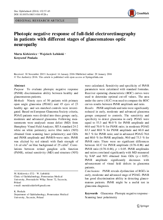 (PDF) Photopic negative response of full-field electroretinography in ...