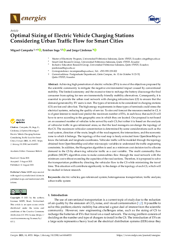 (PDF) Optimal Sizing of Electric Vehicle Charging Stations Considering ...