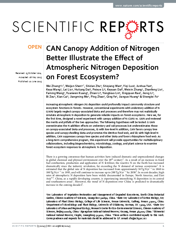 (PDF) CAN Canopy Addition of Nitrogen Better Illustrate the Effect of ...