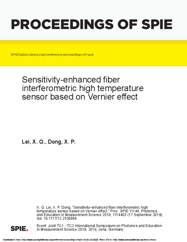 (PDF) Sensitivity-enhanced fiber interferometric high temperature ...