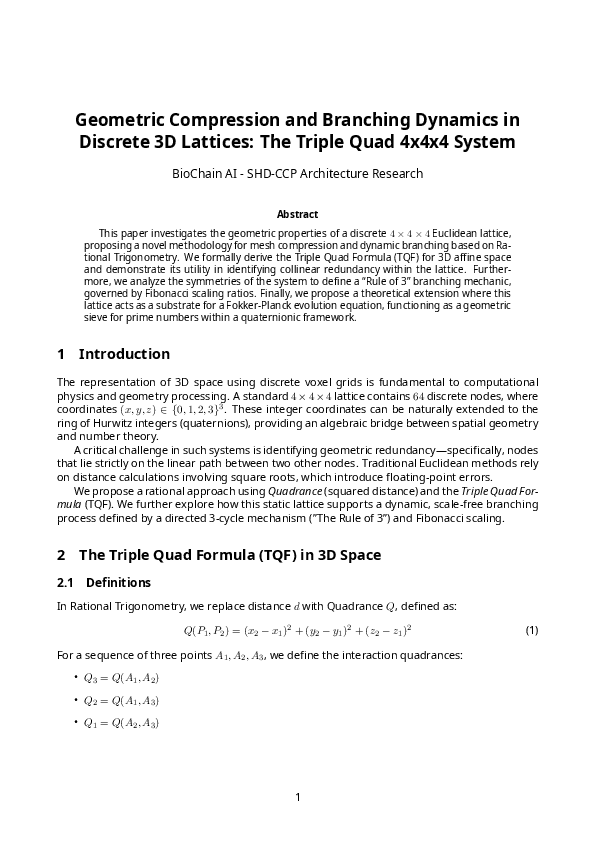 (PDF) Geometric Compression and Branching Dynamics in Discrete 3D ...
