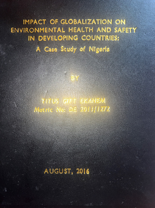 (PDF) IMPACT OF GLOBALIZATION ON ENVIRONMENTAL HEALTH AND SAFETY IN ...