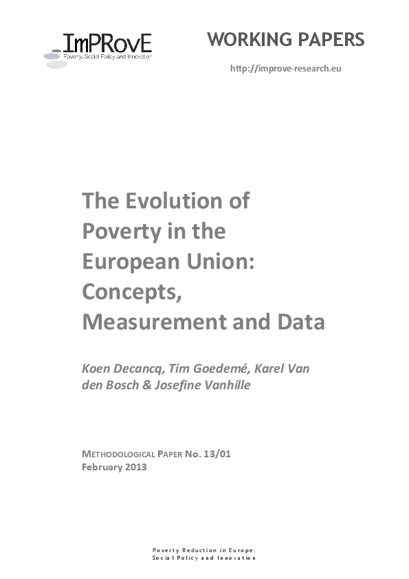 (PDF) The Evolution of Poverty in the European Union