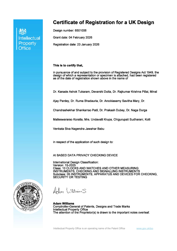 (PDF) UK Design patent AI based data privacy checking device