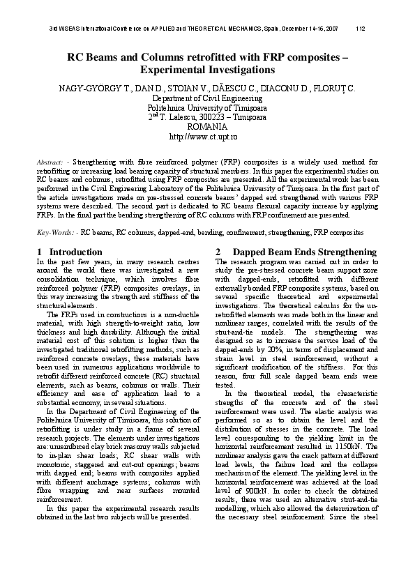 (PDF) RC beams and columns retrofitted with FRP composites ...