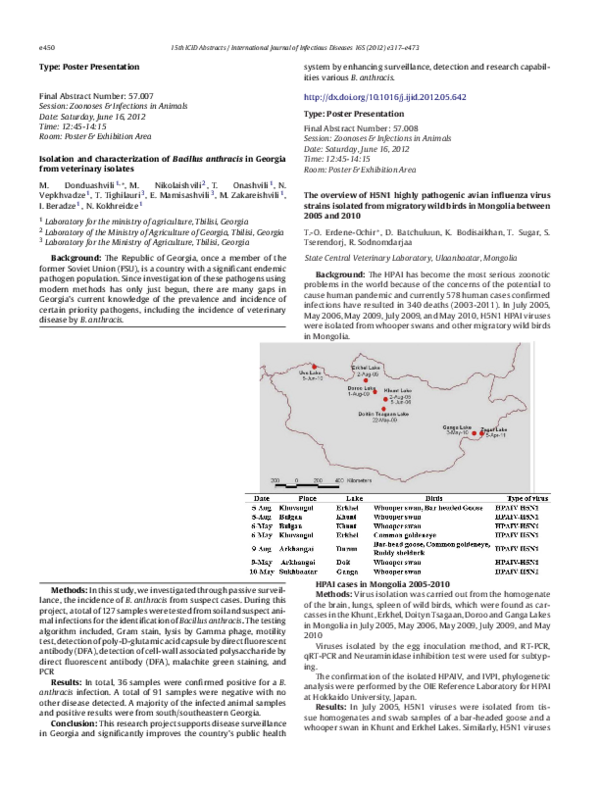 (PDF) The overview of H5N1 highly pathogenic avian influenza virus ...