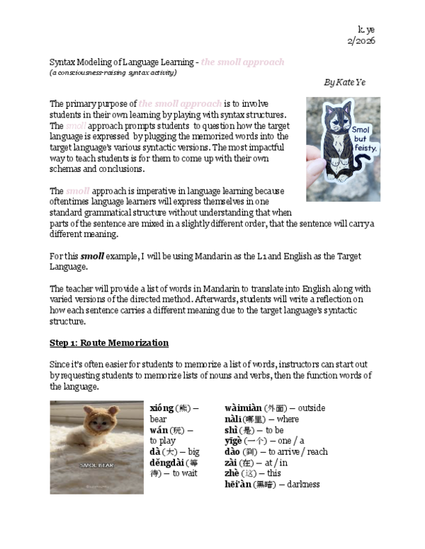(PDF) Syntax Modeling of Language Learning -the smoll approach