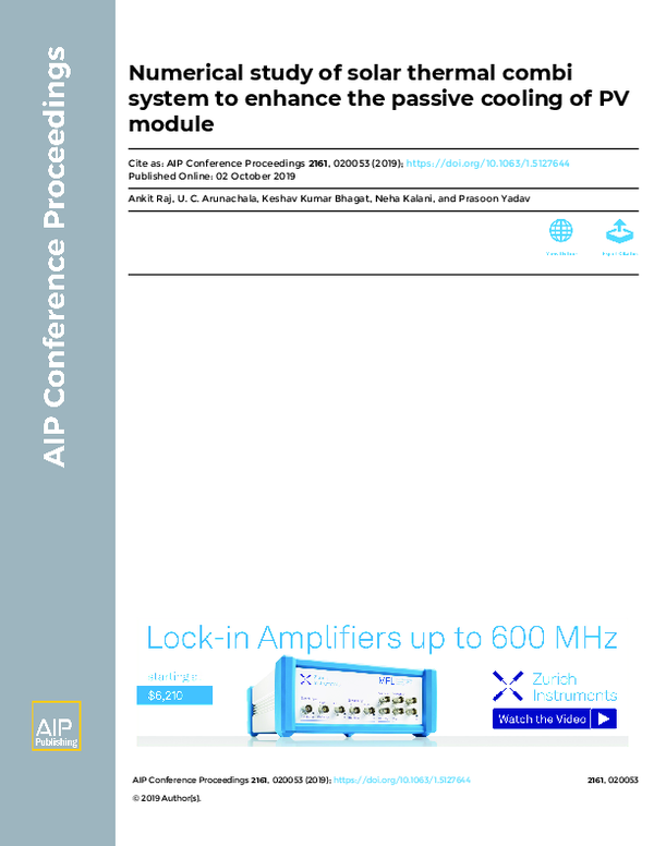 (PDF) Numerical study of solar thermal combi system to enhance the ...
