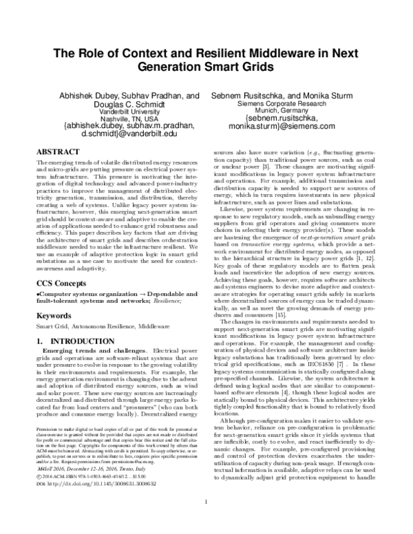 (PDF) The Role of Context and Resilient Middleware in Next Generation ...