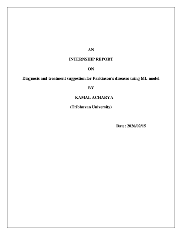 (PDF) Diagnosis and treatment suggestion for Parkinson's diseases using ...